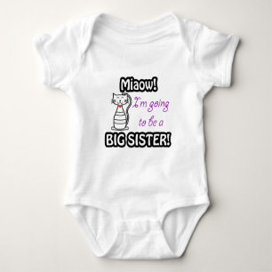 I'm going to be a big sister cat t-shirt baby bodysuit