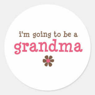 I'm going to be a grandma T-shirt Classic Round Sticker