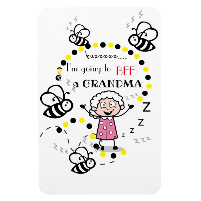 I'm going to be a Grandma White Background Magnet (Vertical)