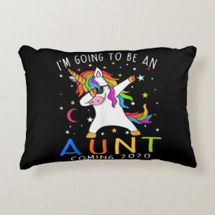 Im Going To Be An Aunt Coming 2020 Unicorn Gift Accent Pillow