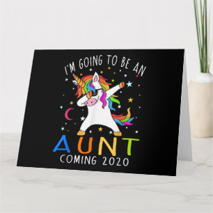 Im Going To Be An Aunt Coming 2020 Unicorn Gift Card