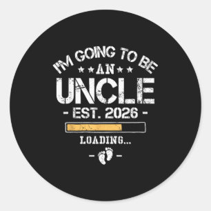 I'm Going To Be An Uncle 2026 - New Baby Announcem Classic Round Sticker