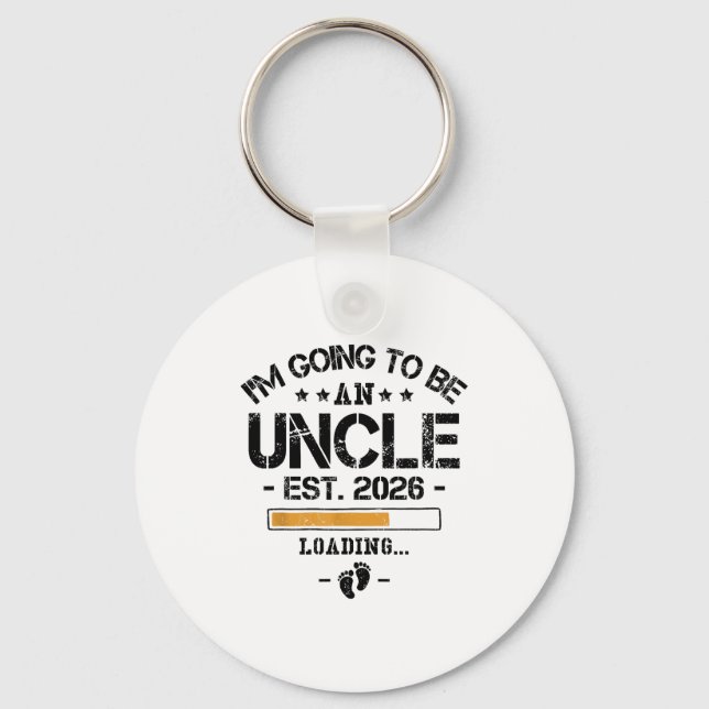 I'm Going To Be An Uncle 2026 - New Baby Announcem Keychain (Front)