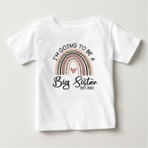 I'm Going to be Big Sister 2023, Pregnancy Reveal Baby T-Shirt