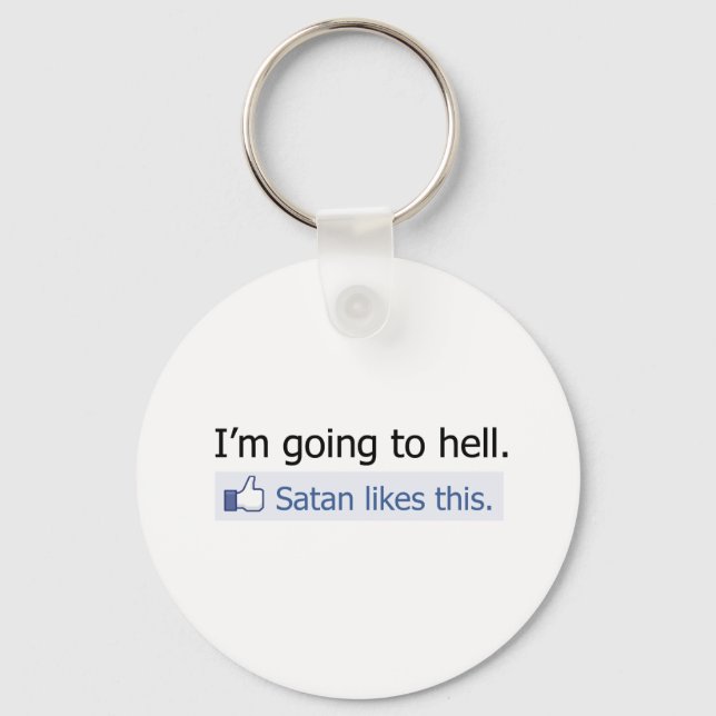 I'm going to hell keychain (Front)