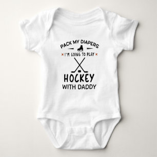 I'm Going to Play Hockey with Daddy - Hockey Fan   Baby Bodysuit