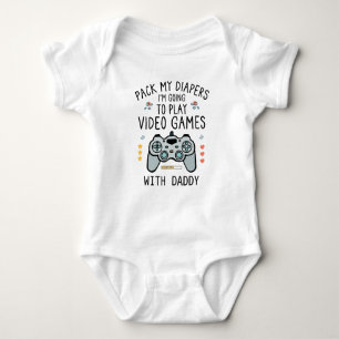 I'm Going to Play Video Games with Daddy Baby Bodysuit