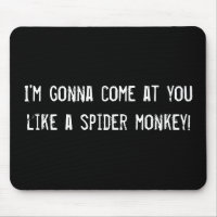 I'm gonna come at you like a spider monkey!