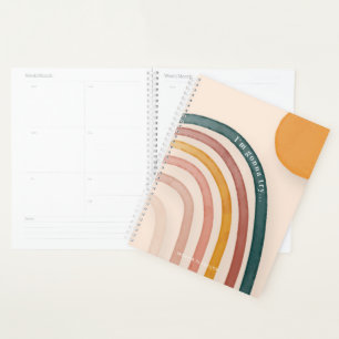 I'm Gonna Try Funny Rainbow Monogram Planner