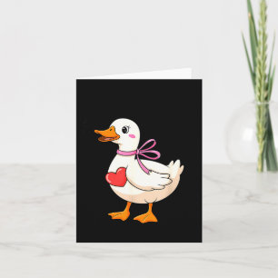 I'm Goosey For You Coquette Valentine Goose  Card