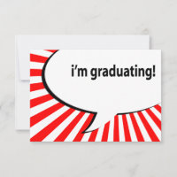 i'm graduating! speech bubble