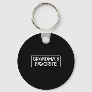 I'm Grandma's Favorite Funny Grandson Granddaughte Keychain