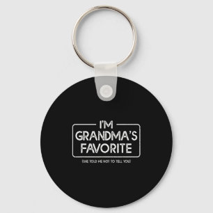 I'm Grandma's Favorite Grandson Granddaughter Humo Keychain