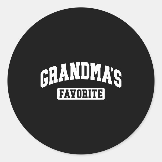 I'm Grandma's Favorite Granhild Grandson Granddaug Classic Round Sticker (Front)