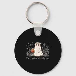 I'm Growing A Little Boo Halloween Pregnancy Annou Keychain