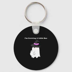 I'm Growing A Little Boo Halloween Pregnancy Annou Keychain