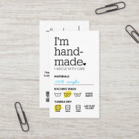 I'm Handmade Minimalist Business Care Cards