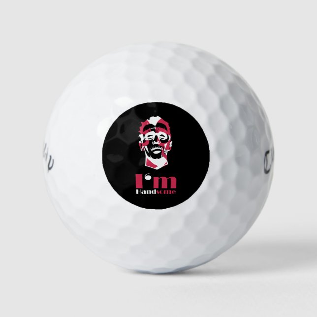 I'm handsome abstract face Case-Mate iPhone case Golf Balls (Front)