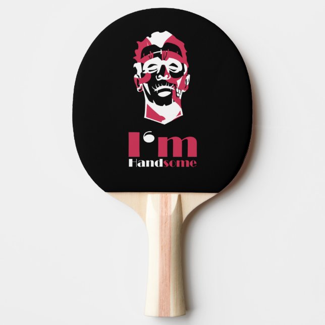 I'm handsome abstract face Case-Mate iPhone case Ping Pong Paddle (Front)