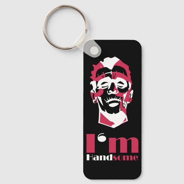 I'm handsome abstract face Case-Mate iPhone case T Keychain (Front)