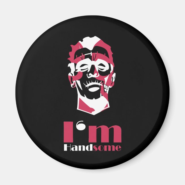 I'm handsome abstract face Case-Mate iPhone case T Magnet (Front)