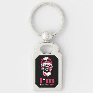 I'm handsome abstract face keychain