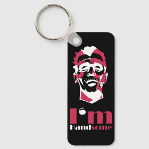 I'm handsome abstract face keychain