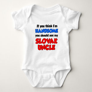 I'm Handsome Slovak Uncle Baby Bodysuit