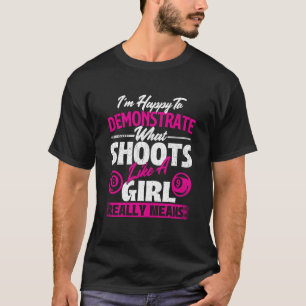 I'm Happy To Demonstrate Billiards Girl Pool Play T-Shirt