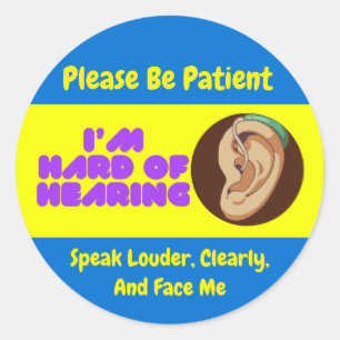 I'm Hard Of Hearing Simple Classic Round Sticker