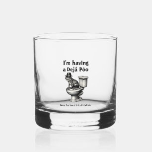 I'm Having a Déjà Poo Heard This Before Frog Whiskey Glass
