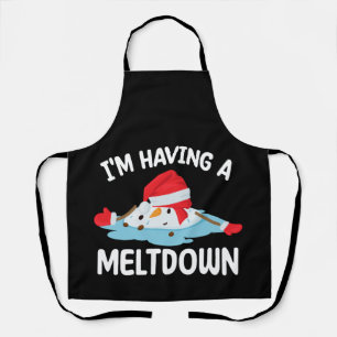 I'm Having A Meltdown Christmas Snowman Snow Apron