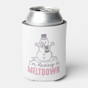I'm Having a Meltdown - Funny Snowman Design Can Cooler