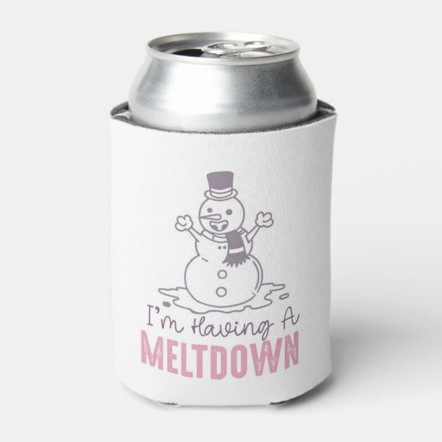I'm Having a Meltdown - Funny Snowman Design Can Cooler (Can Front)