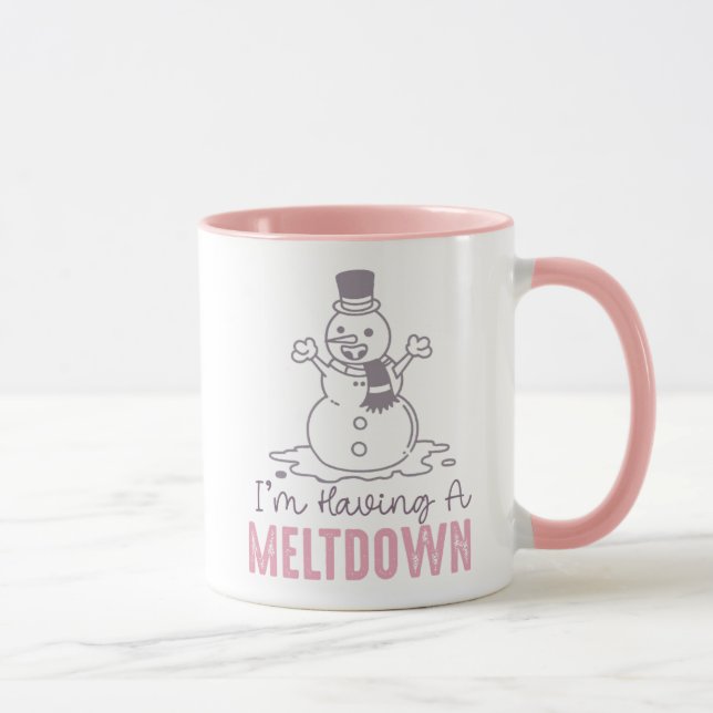 I'm Having a Meltdown - Funny Snowman Design Mug (Right)