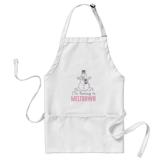 I'm Having a Meltdown - Funny Snowman Design Standard Apron (Front)
