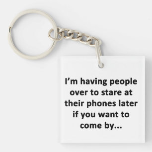 I'm Having People Over Keychain
