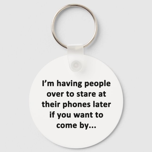 I'm Having People Over Keychain (Front)