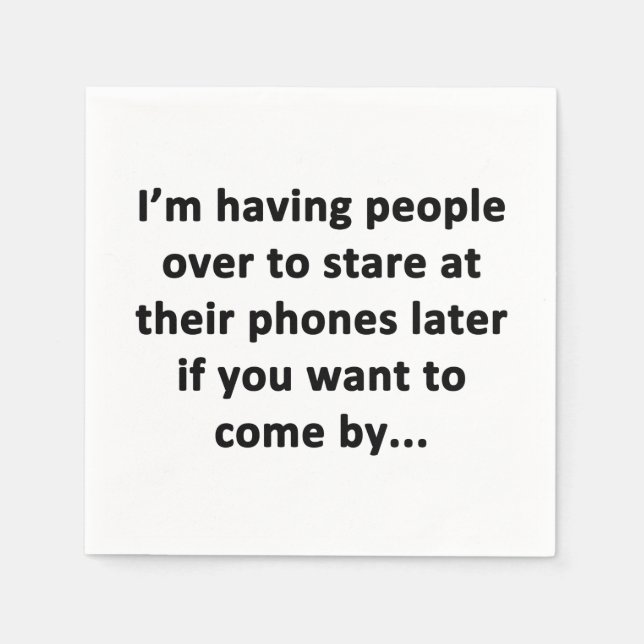 I'm Having People Over Napkin (Front)