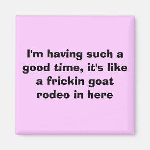 I'm having such a good time, it's like a fricki... magnet