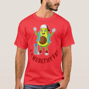 I'm Healthy Fat, Cute Avocado, Funny Vegetarian, V T-Shirt