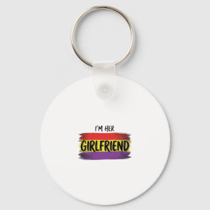 Im Her Girlfriend Rainbow Pride Vector Shirt Keychain