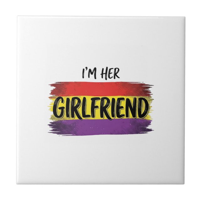 Im Her Girlfriend Rainbow Pride Vector Shirt Tile (Front)
