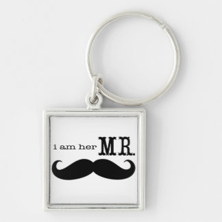 I'm Her Mr. Moustache Grooms Gifts Keychain