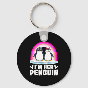 I'm Her Penguin Matching Couple Valentine Love Hea Keychain