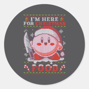 I'm Here For Christmas Food  Classic Round Sticker
