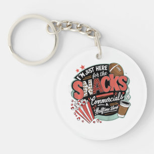 I'M Here For Snacks Commercials And Halftime Keychain