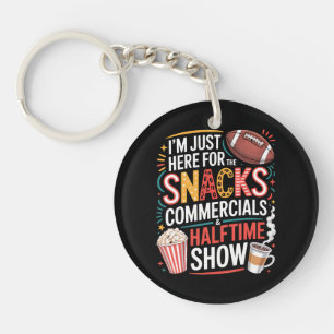I'M Here For Snacks Commercials And Halftime Keychain