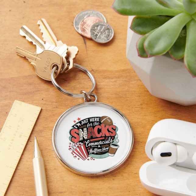I'M Here For Snacks Commercials And Halftime Keychain (Desk)