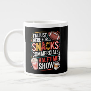 I'M Here For Snacks Commercials And Halftime Large Coffee Mug
